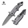 Tactical pocket folding knife with compass and glass breaker quick open