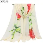 Beautiful Colors 100% Pure Silk Long Silk Chiffon Scarf for Women