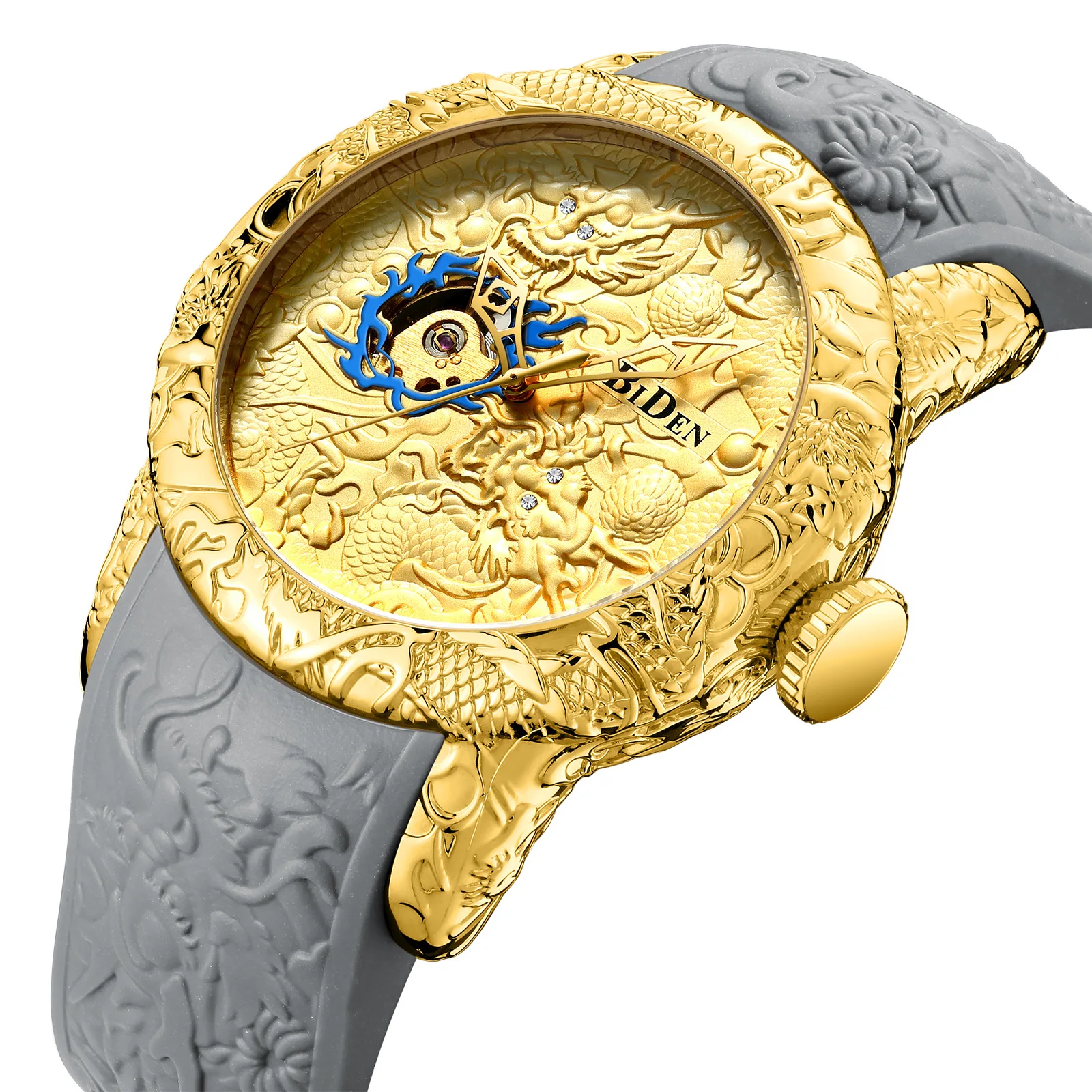 Fashion Automatic Mechanical Men's Watch Gold Dragon Sculpture Watch Men Quartz Clock Top Brand Luxury Waterproof Sports Watches, 2 colors
Fashion Automatic Mechanical Men's Watch Gold Dragon Sculpture Watch Men Quartz Clock Top Brand Luxury Waterproof Sports Watches, 2 colors