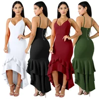 Factory customization casual long dress Sling dress V-neck Strap Red Elegant Dlasticity Party dress
Factory customization casual long dress Sling dress V-neck Strap Red Elegant Dlasticity Party dress