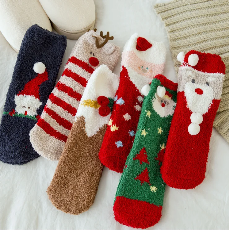 Christmas socks women's winter tube cotton plus velvet padded sleep socks coral velvet warm cute velvet socks, 6 colors
Christmas socks women's winter tube cotton plus velvet padded sleep socks coral velvet warm cute velvet socks, 6 colors