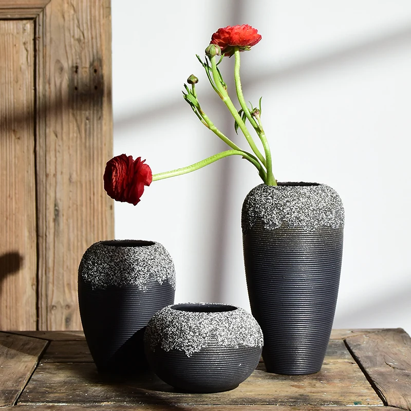 经典手绘胚胎条纹明亮釉瓷器家居装饰陶瓷花瓶