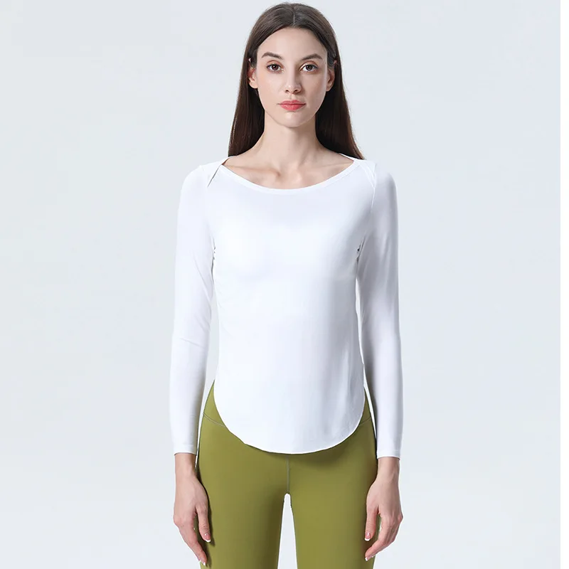 Women Side Split Sports Long Sleeve T Shirts Smooth Nylon Yoga T-shirt Quick-Drying Loose Gym Fitness Tops Training Sportswear
Women Side Split Sports Long Sleeve T Shirts Smooth Nylon Yoga T-shirt Quick-Drying Loose Gym Fitness Tops Training Sportswear