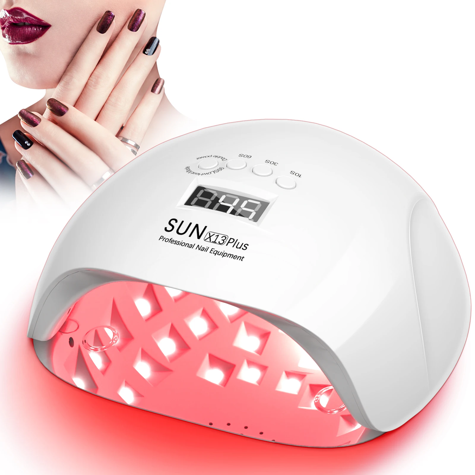 SUNNAIL New arrival anti-aging red light UV led nail lamp for nail beauty and nail salon
SUNNAIL New arrival anti-aging red light UV led nail lamp for nail beauty and nail salon