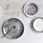 Fine Bone China Ceramic Plates Dishes Cement Plates for Restaurant
