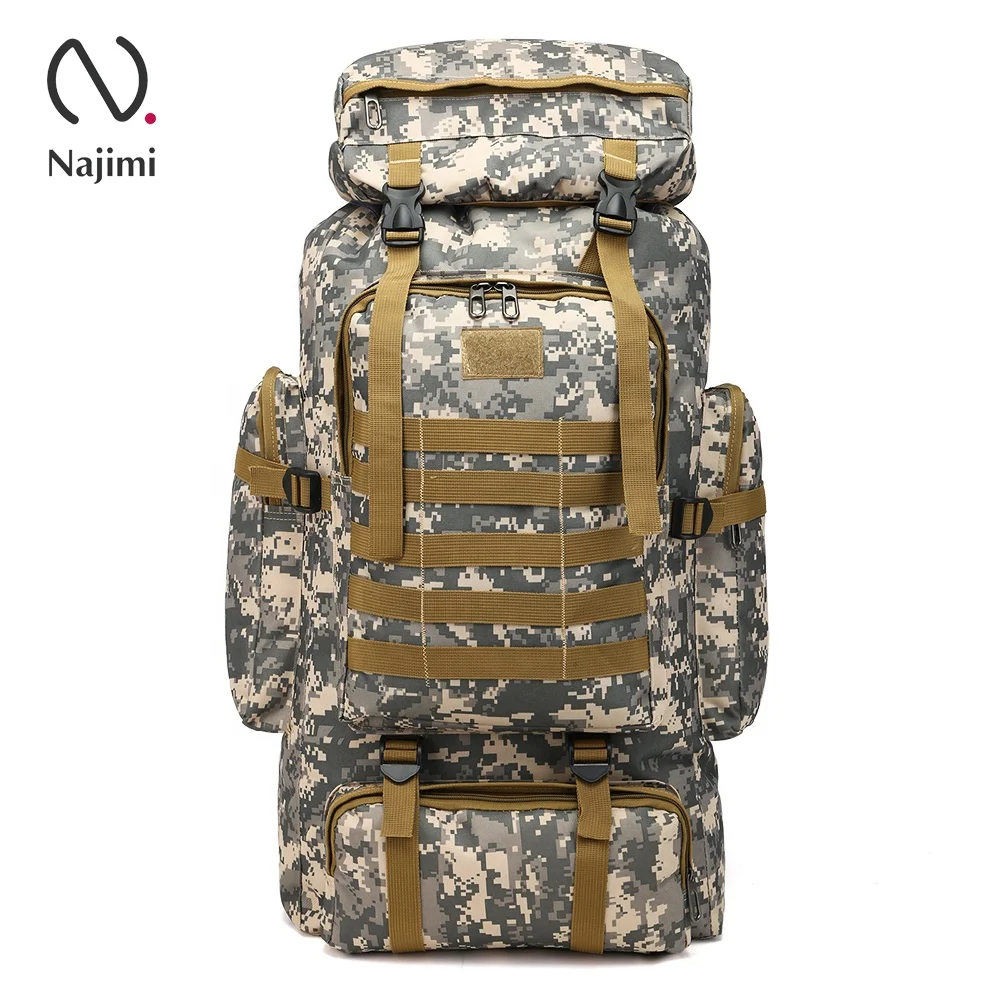 Amazon Hot selling Large Capacity 70L Outdoor Camping Military mountain camouflage waterproof Hiking backpack
Amazon Hot selling Large Capacity 70L Outdoor Camping Military mountain camouflage waterproof Hiking backpack