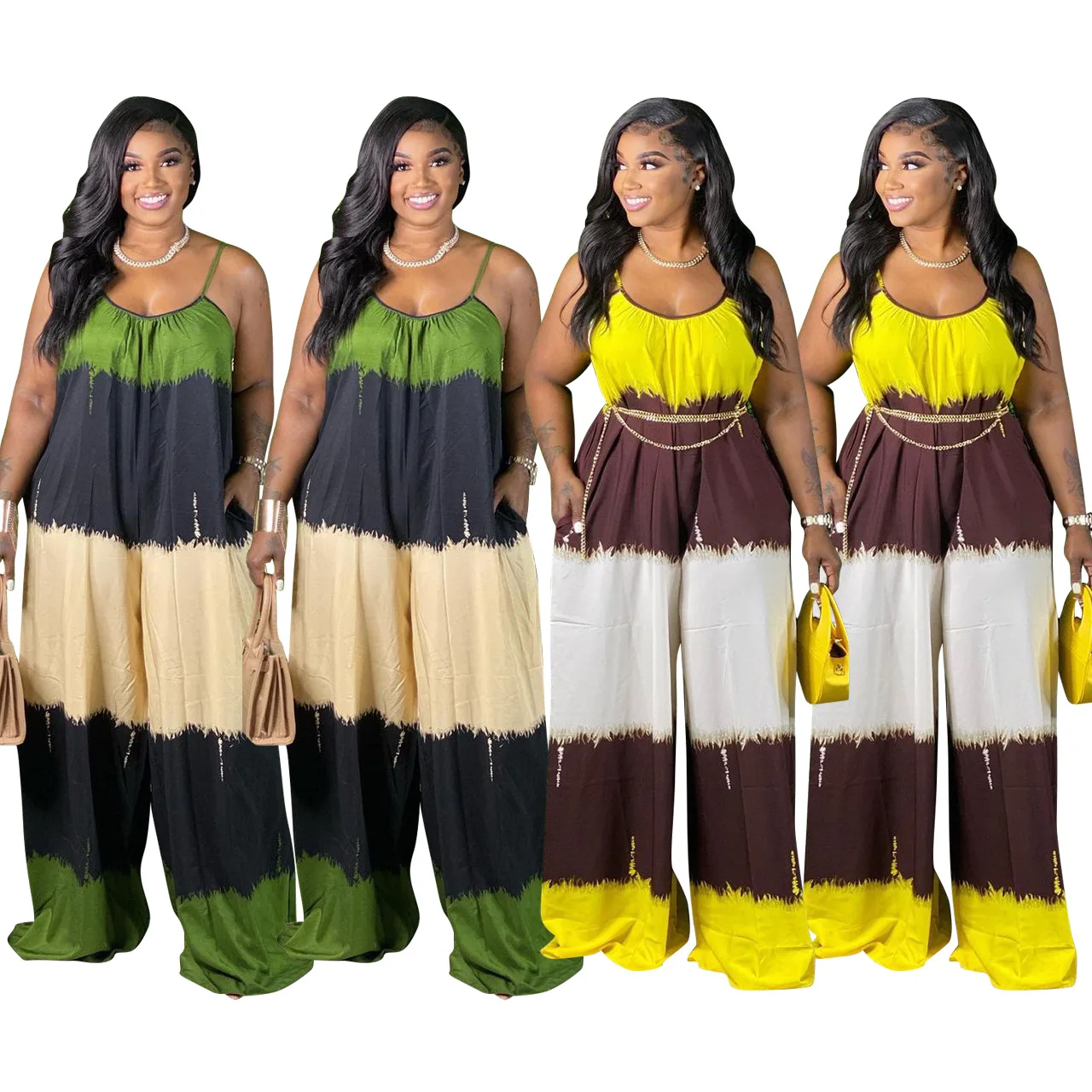 2022 Womens Positioning Printed Jumpsuits Contrast Suspender Wide Leg Plus Size Jumpsuit Women One Piece Jumpsuit
2022 Womens Positioning Printed Jumpsuits Contrast Suspender Wide Leg Plus Size Jumpsuit Women One Piece Jumpsuit