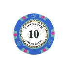 Custom Paulson Blank Cheap Premium Set Clear Solid Colored Clay Poker Chips