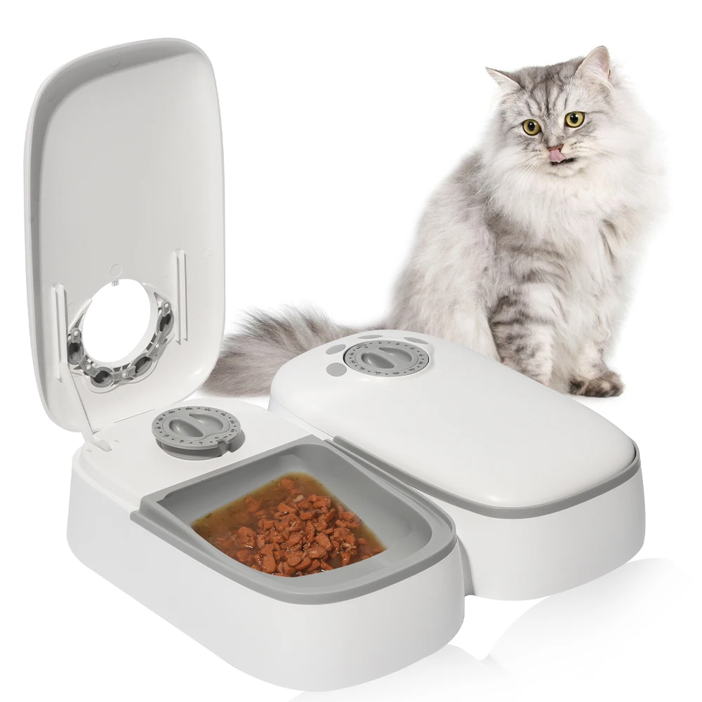 2 Meals Bowl Pet Cat Dog Automatic Feeder with Dry Food Pet bowls & feeders Bowl, White
2 Meals Bowl Pet Cat Dog Automatic Feeder with Dry Food Pet bowls & feeders Bowl, White
