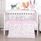 Happy farm theme baby cot bumper bedding set 100% cotton new born baby bedding set