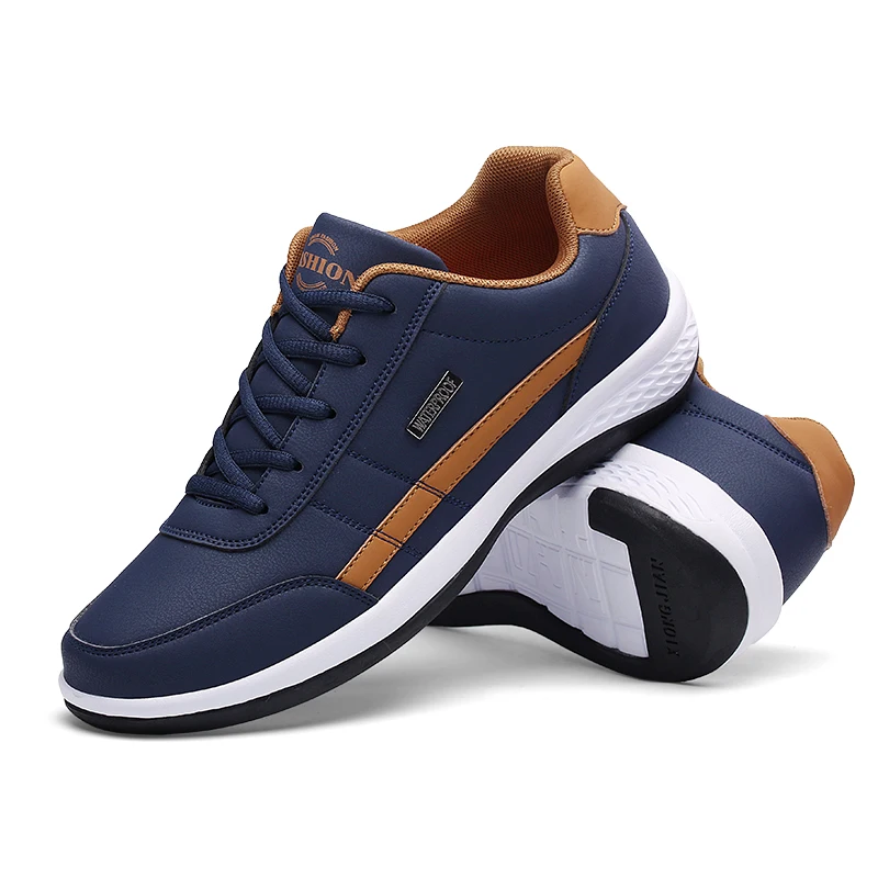 Italian Breathable Leisure Male Leather Sneakers Non-slip Footwear Men Trend Casual Vulcanized Shoes, Blue ,white,black red
Italian Breathable Leisure Male Leather Sneakers Non-slip Footwear Men Trend Casual Vulcanized Shoes, Blue ,white,black red