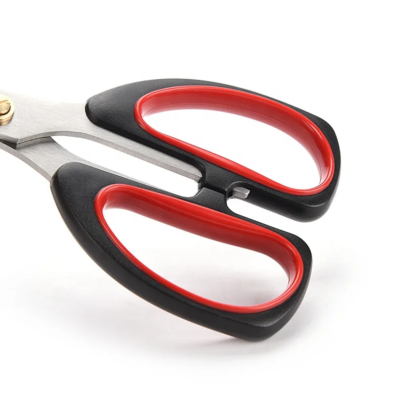 New fashion Quality home scissors black and red shears for tailor with Soft Grip Handle