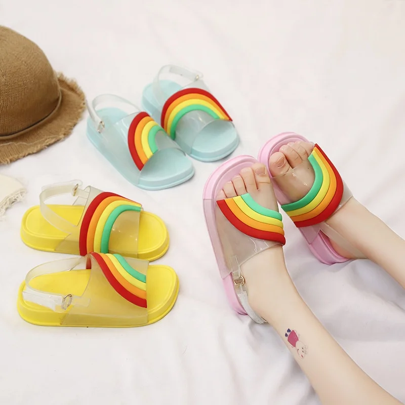 Baby Summer Shoes Children Infant Baby Girls Kids Rainbow Sandals Shoes Non-Slip Plastic Bow Buckle Jelly Shoes, As picture
Baby Summer Shoes Children Infant Baby Girls Kids Rainbow Sandals Shoes Non-Slip Plastic Bow Buckle Jelly Shoes, As picture