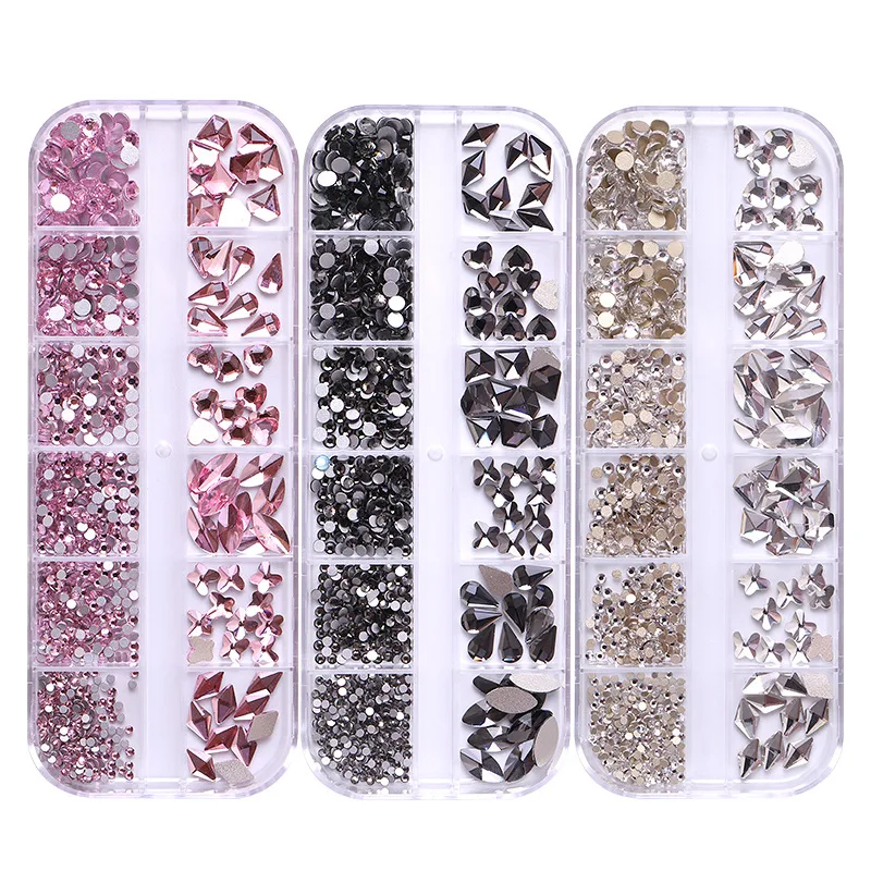 12 Grids/box Diamond Gem Nail Art Crystal Rhinestone 3D Stone Glass Nail Art Decoration Nails Crystal
12 Grids/box Diamond Gem Nail Art Crystal Rhinestone 3D Stone Glass Nail Art Decoration Nails Crystal