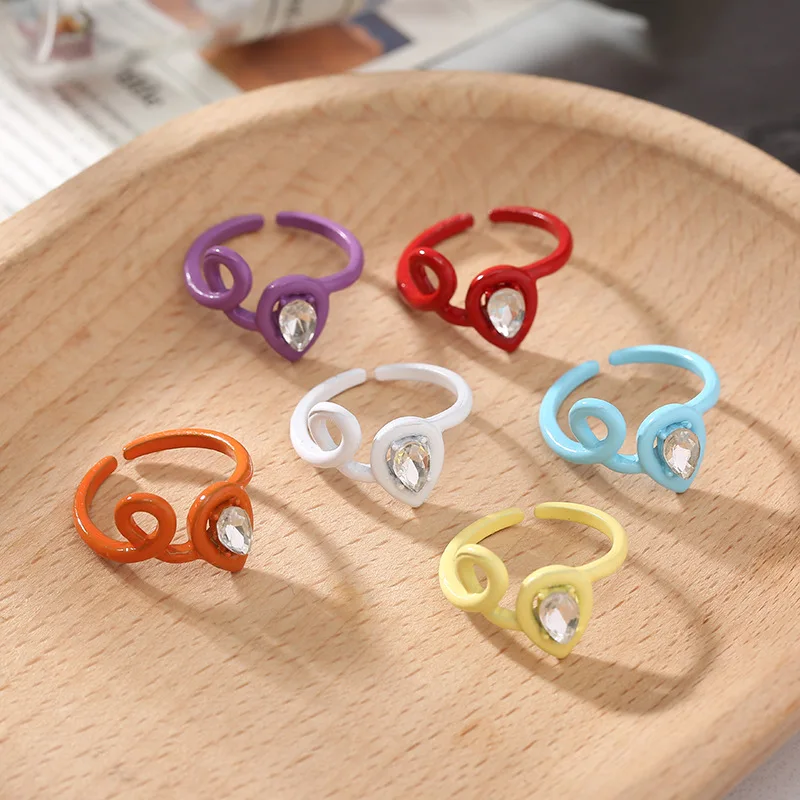 Fashion Creative Colorful Diamond Irregular Geometric Finger Ring Korean Candy Color Crystal Rhinestone Opening Rings For Women
Fashion Creative Colorful Diamond Irregular Geometric Finger Ring Korean Candy Color Crystal Rhinestone Opening Rings For Women