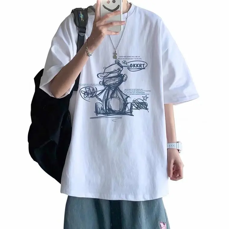 Summer new short men Korean fashion casual loose popular logo couple half sleeve bottom T shirt
Summer new short men Korean fashion casual loose popular logo couple half sleeve bottom T shirt