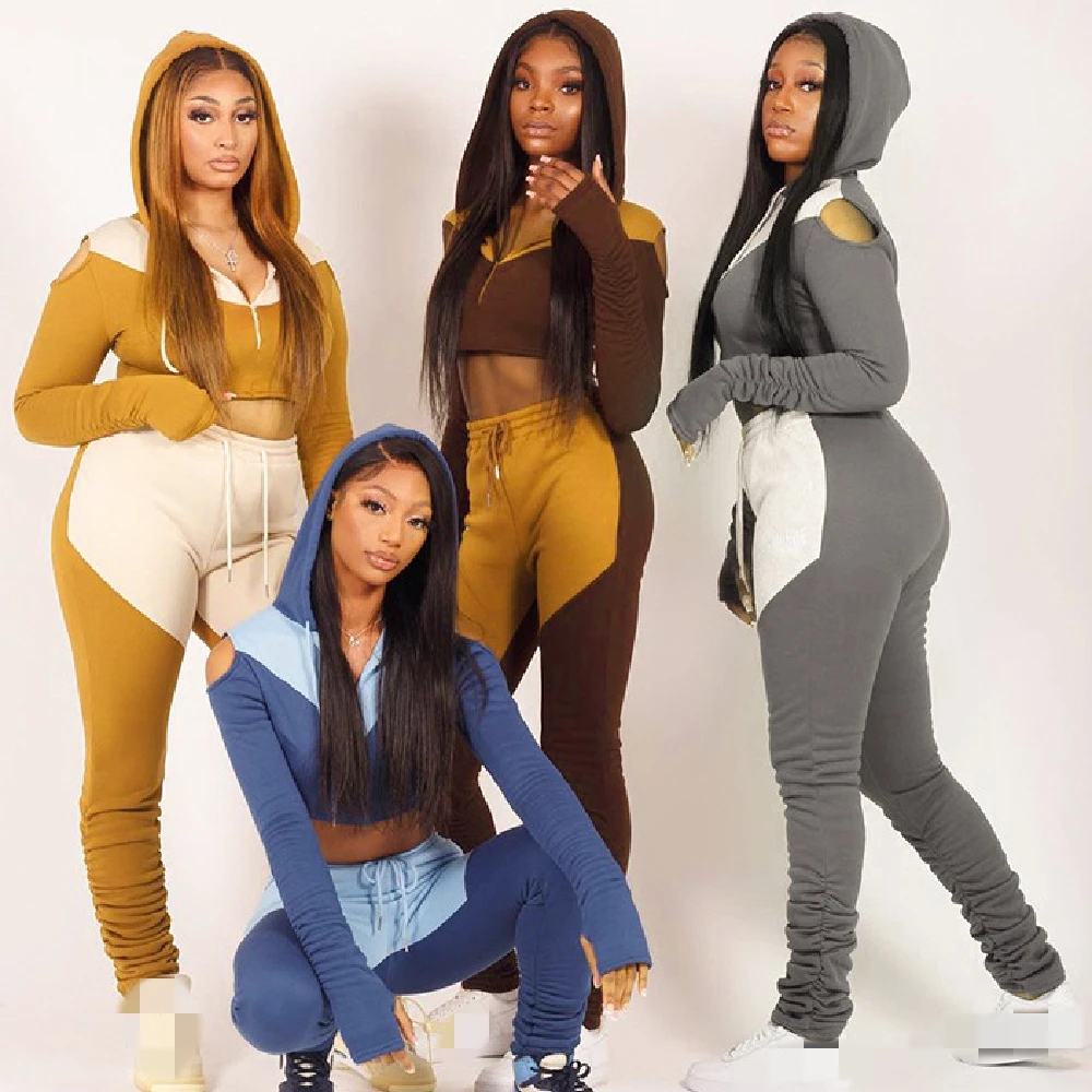 M68068 - 2021 autumn fashion casual long sleeve stacked hooded color blocking woman outfits
M68068 - 2021 autumn fashion casual long sleeve stacked hooded color blocking woman outfits