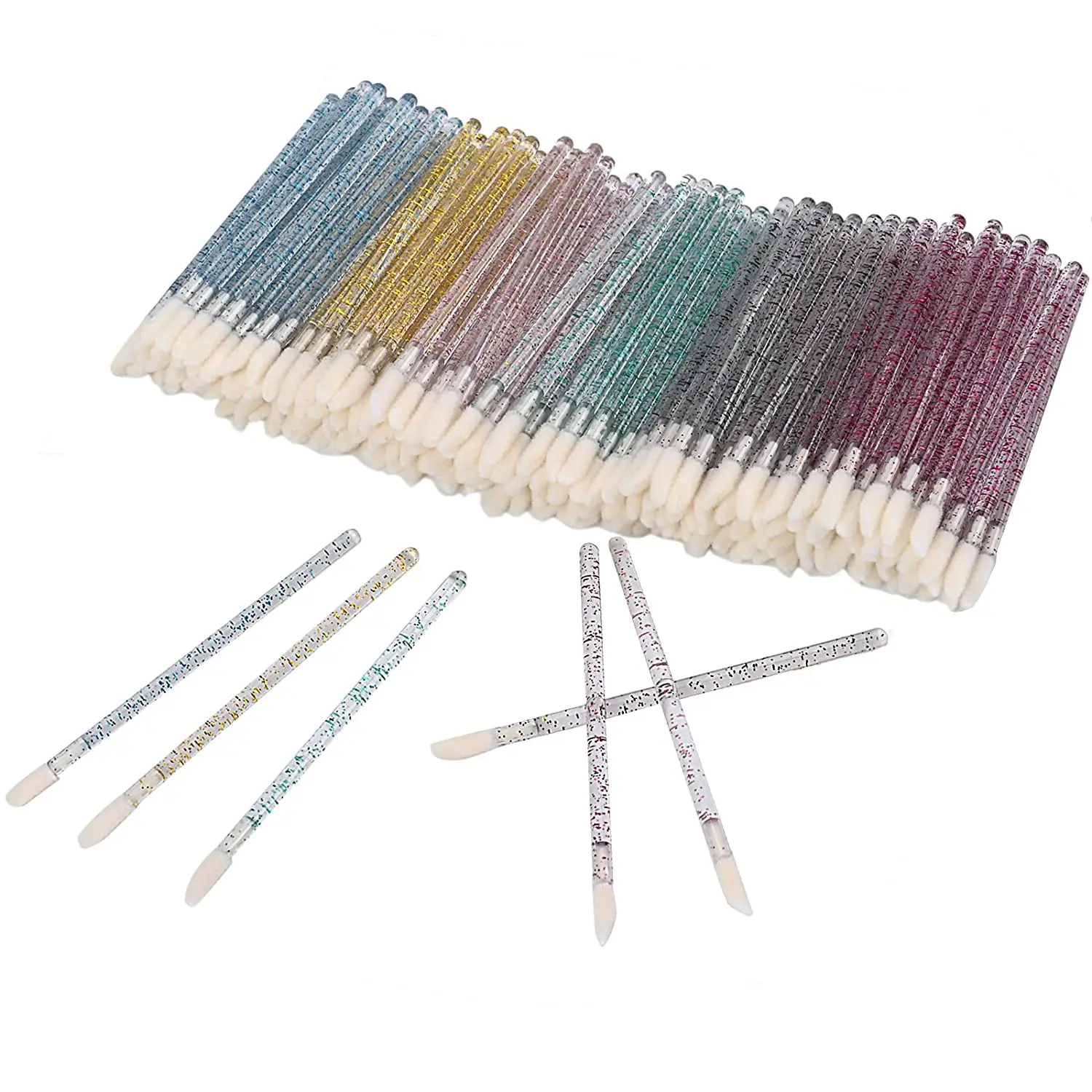 Disposable Lip Makeup Applicators Mascara Wand Glitter Cosmetic Lipstick Brush Crystal Lip Brush, Crystal handle
Disposable Lip Makeup Applicators Mascara Wand Glitter Cosmetic Lipstick Brush Crystal Lip Brush, Crystal handle