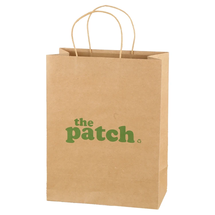custom logo recycled cheap brown kraft gift shopping paper bag