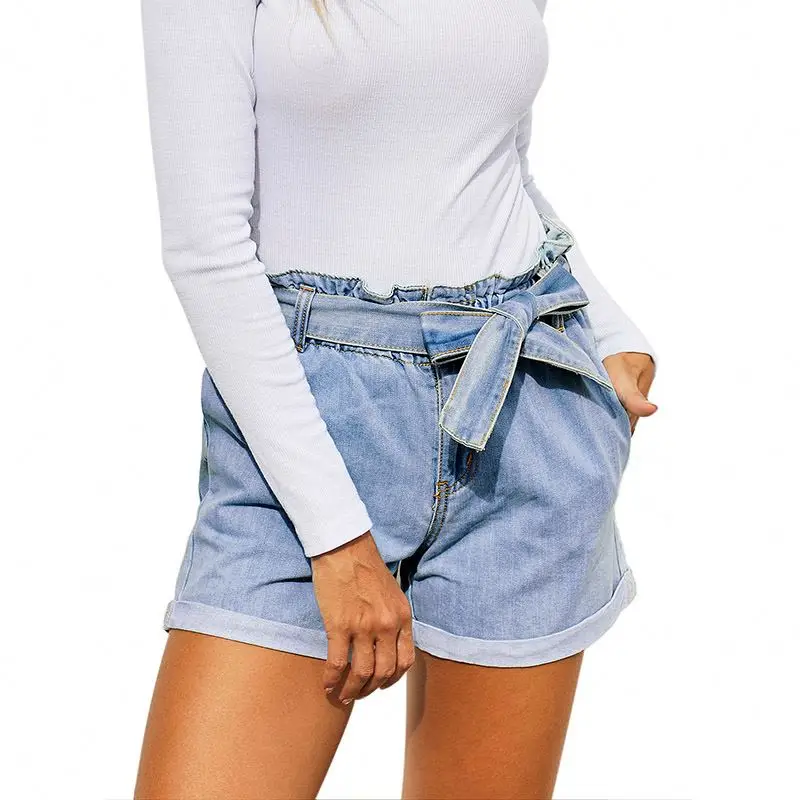 High Quality Fashion Summer Casual Paper Bag Waist Denim Women Jeans Short, Customized
High Quality Fashion Summer Casual Paper Bag Waist Denim Women Jeans Short, Customized