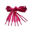 Custom popular pink red printed lazy leather silicone shoe laces