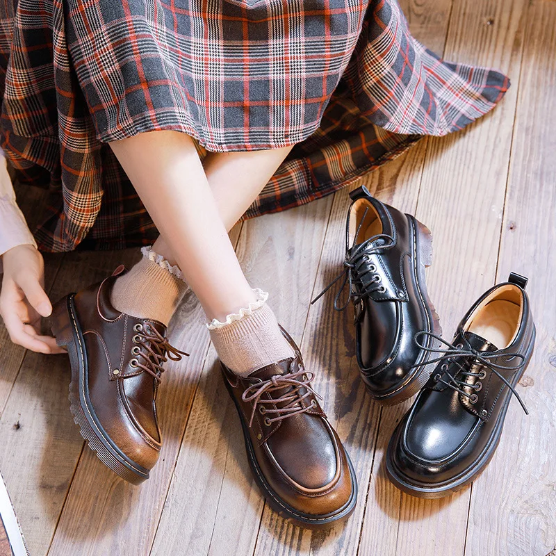 S0010B Top selling fashion solid color british style mori lolita uniform ladies Women's leather shoes
S0010B Top selling fashion solid color british style mori lolita uniform ladies Women's leather shoes