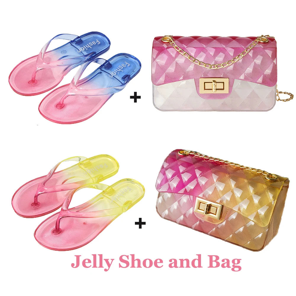 Cheap Jelly Shoes Women Flip Flops Flip-flops 0731 Girls Colorful Shoe with Purse Cute Rainbow Color Shoes with Jelly Bag
Cheap Jelly Shoes Women Flip Flops Flip-flops 0731 Girls Colorful Shoe with Purse Cute Rainbow Color Shoes with Jelly Bag