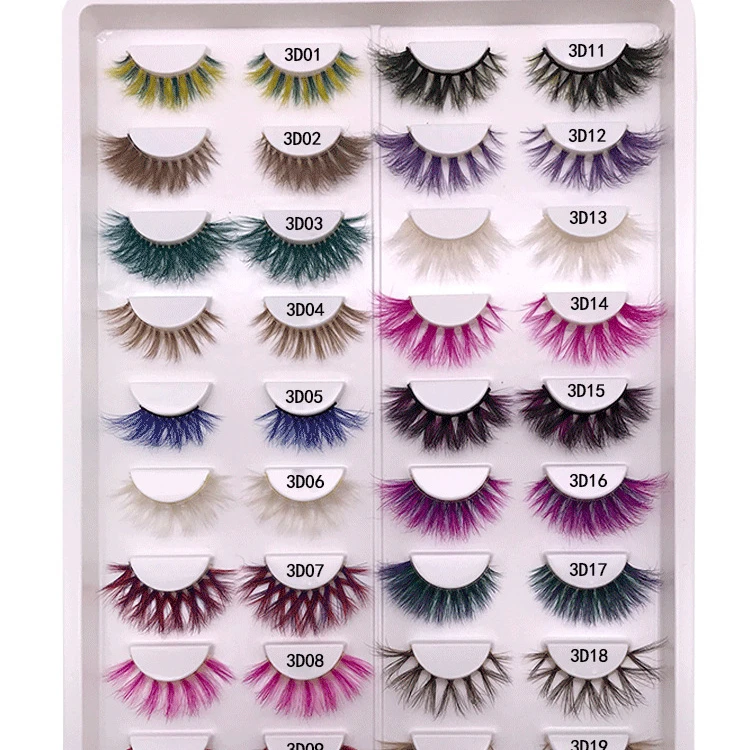 3D Private Label colorful mink eyelashes Colored Lashes Vendor Dramatic Colored Mink Eyelash Wholesale
3D Private Label colorful mink eyelashes Colored Lashes Vendor Dramatic Colored Mink Eyelash Wholesale