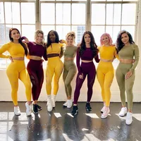 Dropshipping Yoga Fitness Apparel Women Sport Top+ High Waist Workout Leggings Seamless Yoga Set
Dropshipping Yoga Fitness Apparel Women Sport Top+ High Waist Workout Leggings Seamless Yoga Set
