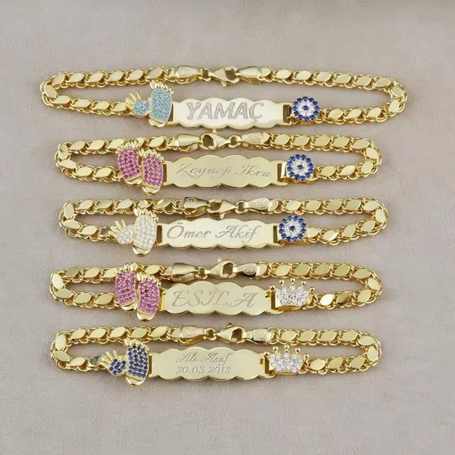 Baby Name Customized Jewelry Flower Crown Birthday Gifts Custom name hand Feet Bracelets for Children, Gold color
Baby Name Customized Jewelry Flower Crown Birthday Gifts Custom name hand Feet Bracelets for Children, Gold color