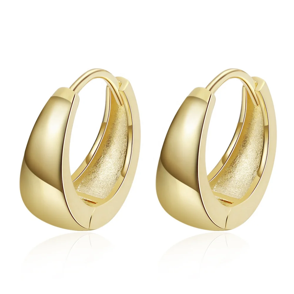 High Quality 925 Sterling Silver Thick Round Hoop Earring Glossy Temperament Geometric Circle Earrings Women Luxury Jewelry, Gold and silver
High Quality 925 Sterling Silver Thick Round Hoop Earring Glossy Temperament Geometric Circle Earrings Women Luxury Jewelry, Gold and silver
