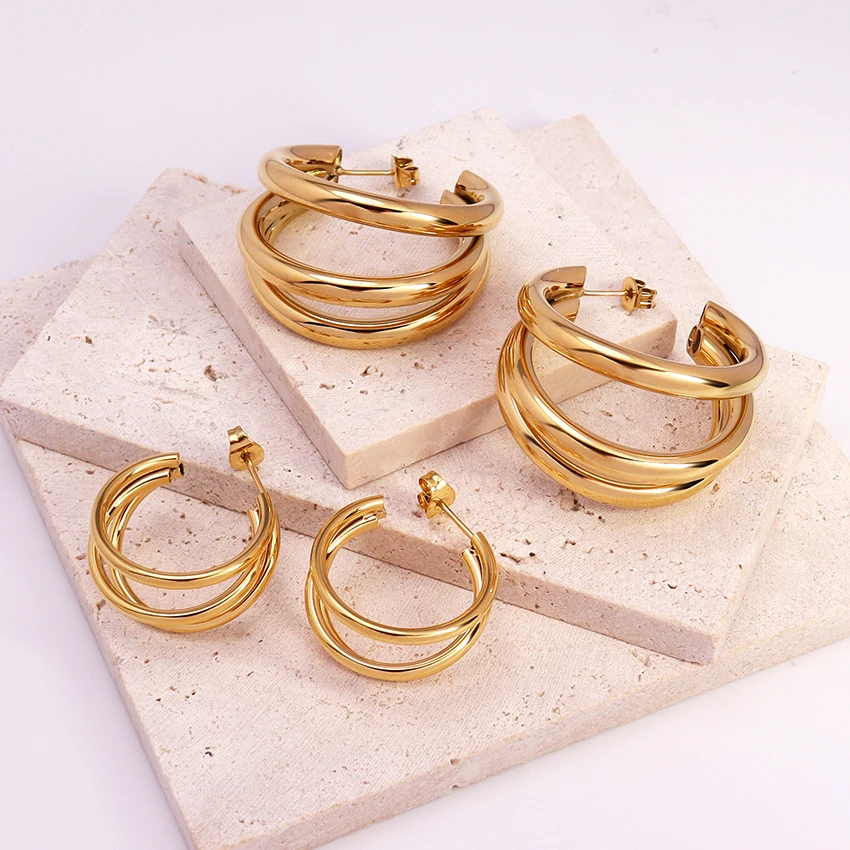Vintage Minimalist Earings Gold Stainless Steel Hypoallergenic Tarnish Free Two Sizes Tube Shape Earrings Set Statement Earring
Vintage Minimalist Earings Gold Stainless Steel Hypoallergenic Tarnish Free Two Sizes Tube Shape Earrings Set Statement Earring
