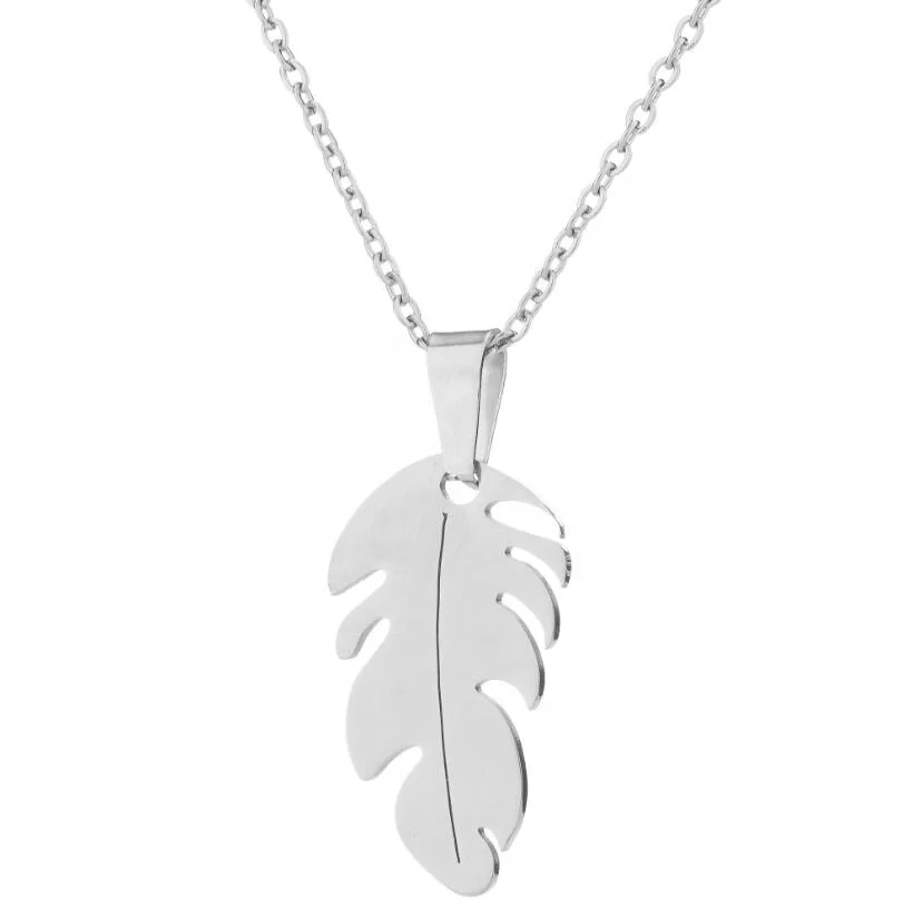 high quality fashion Stainless Steel Pendant Necklace Feather Plated Gold And Silver Pendant Necklace Jewelry for Women Men
high quality fashion Stainless Steel Pendant Necklace Feather Plated Gold And Silver Pendant Necklace Jewelry for Women Men