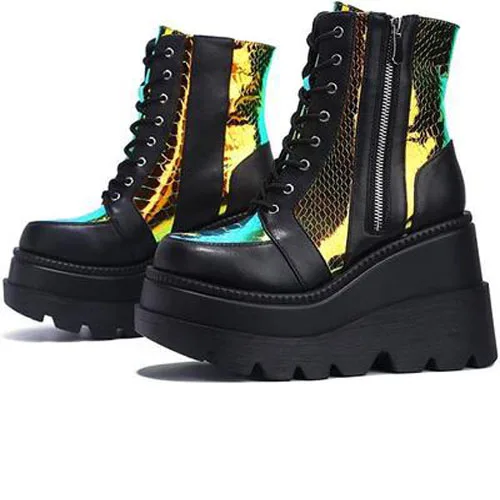 The new autumn/Winter 2020 high-top sponge cake single shoes for ladies with color lacing and large size European and American, As shown in figure
The new autumn/Winter 2020 high-top sponge cake single shoes for ladies with color lacing and large size European and American, As shown in figure