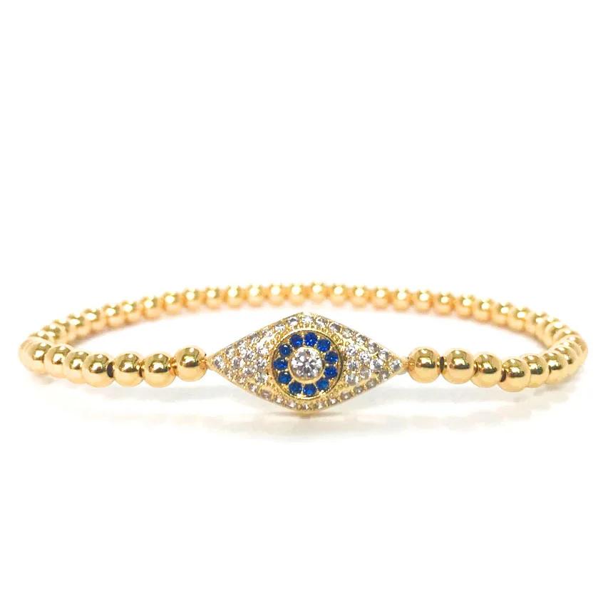 2021 European Fashion Gold 4mm Copper Beads Evil Eyes Bracelet Elastic Beaded Blue Cubic Evil Eyes Bracelet
2021 European Fashion Gold 4mm Copper Beads Evil Eyes Bracelet Elastic Beaded Blue Cubic Evil Eyes Bracelet