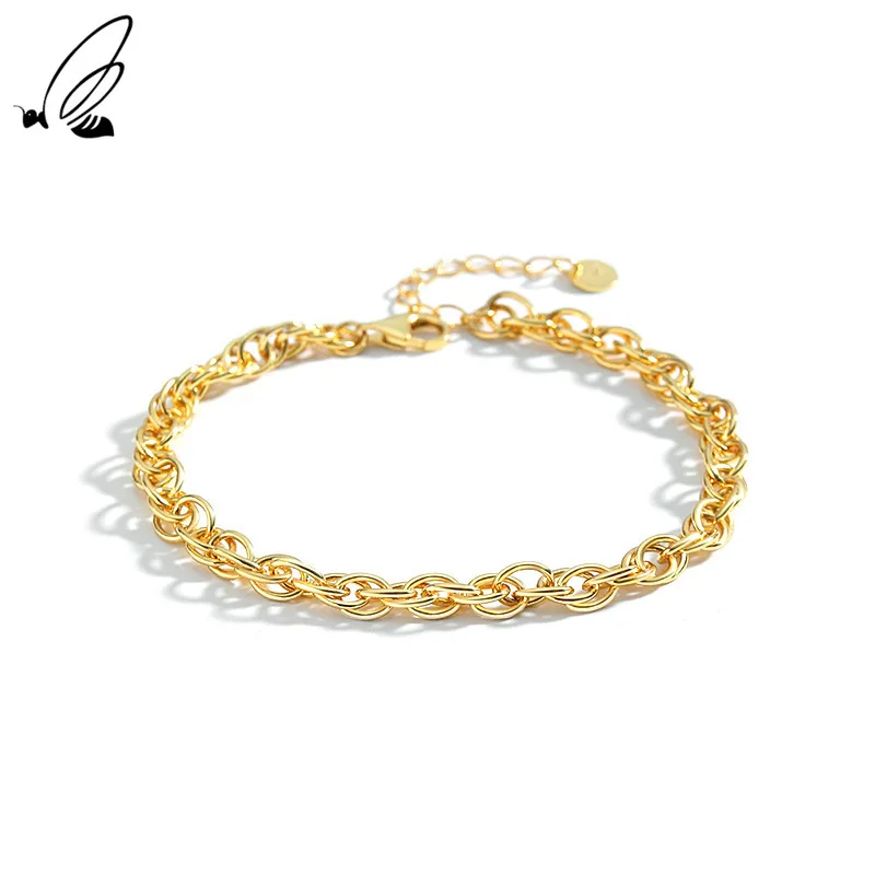 Boho Sterling Silver 925 Simple Bracelet Woven Chain Bracelets Gift For Women jewelry
Boho Sterling Silver 925 Simple Bracelet Woven Chain Bracelets Gift For Women jewelry