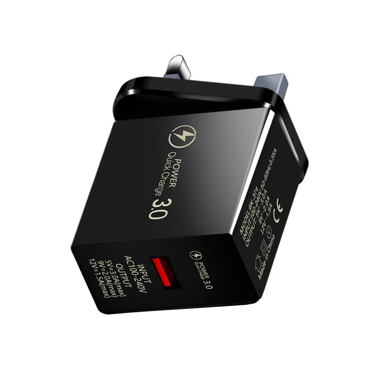 Fast QC3.0 USB Wall Charger 1 Port 3 Pin UK Mains Wall Plug Adapter 2.4A, Black, white
Fast QC3.0 USB Wall Charger 1 Port 3 Pin UK Mains Wall Plug Adapter 2.4A, Black, white