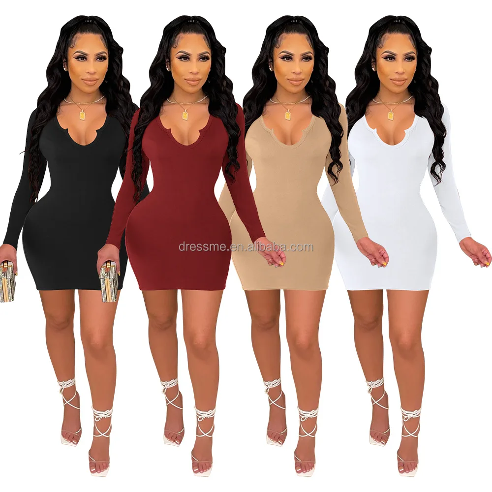 MT218-2667 2021 Fall Slim Sexy V-neck Tight Dress Long Sleeve Solid Color Hot Selling Ladies Casual Dress women clothing
MT218-2667 2021 Fall Slim Sexy V-neck Tight Dress Long Sleeve Solid Color Hot Selling Ladies Casual Dress women clothing