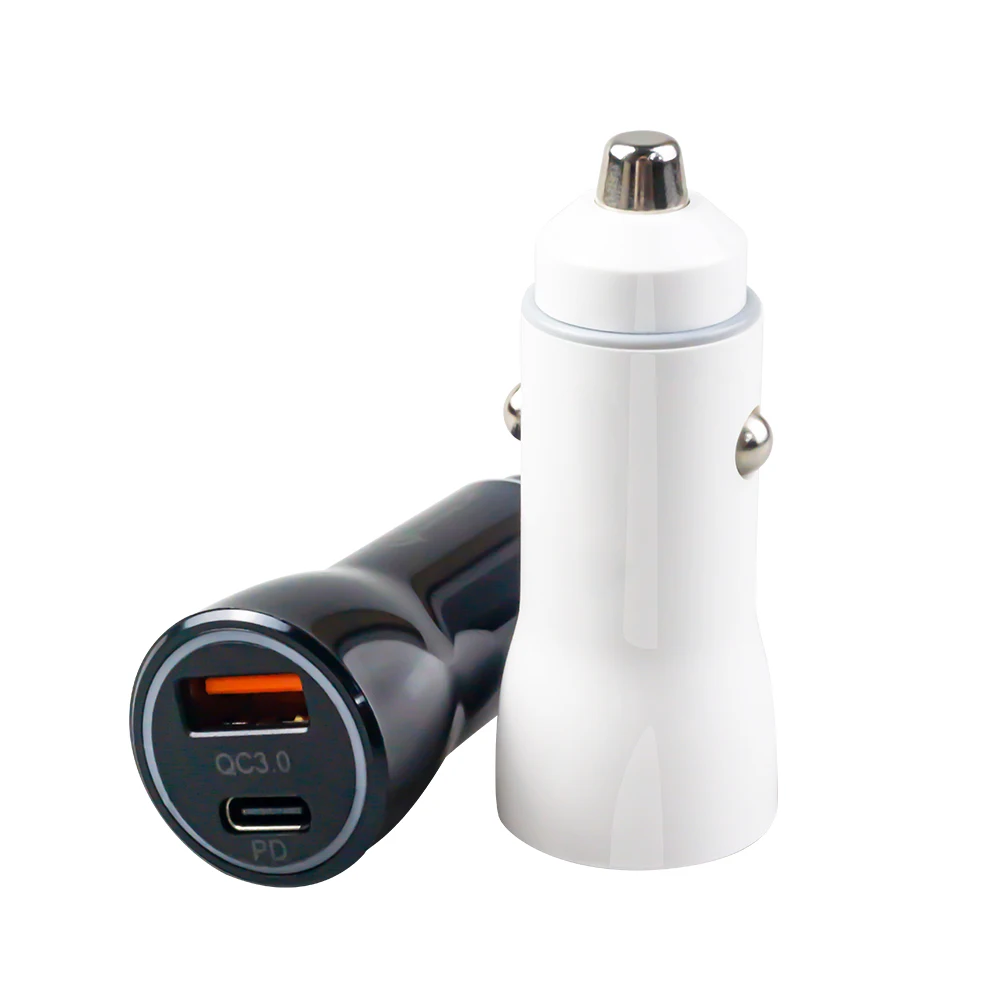 Wholesale Factory Supply Fast Charging Type C USB PD Car Charger Dual Port USB C Car Charger for Apple iPhone 12 13, White/black
Wholesale Factory Supply Fast Charging Type C USB PD Car Charger Dual Port USB C Car Charger for Apple iPhone 12 13, White/black