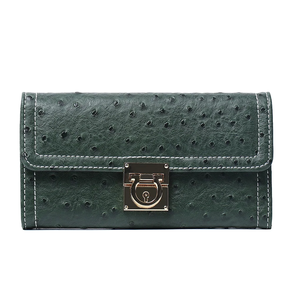 2020 Hot Sale Ostrich pattern Wallet Metal Lock Decoration Women Wallet High Quality Leather Wallet Bag, Green,gray,oem
2020 Hot Sale Ostrich pattern Wallet Metal Lock Decoration Women Wallet High Quality Leather Wallet Bag, Green,gray,oem