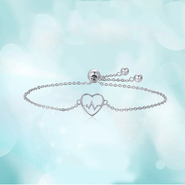 925 Sterling Silver Fashion Jewelry Bracelet Accessories Women Ecg Of Love & Sweetheart Heart Bracelets
925 Sterling Silver Fashion Jewelry Bracelet Accessories Women Ecg Of Love & Sweetheart Heart Bracelets