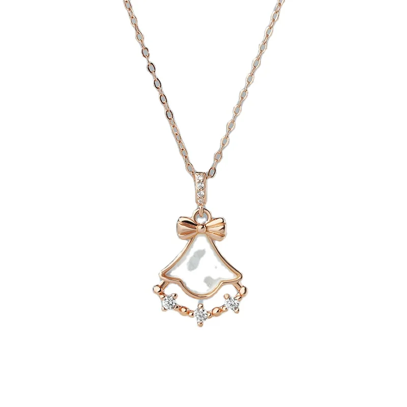 Ladies christmas party diamond necklace s925 sterling silver rose gold wind chime pendant necklace, Rose gold plated.platinum plated
Ladies christmas party diamond necklace s925 sterling silver rose gold wind chime pendant necklace, Rose gold plated.platinum plated