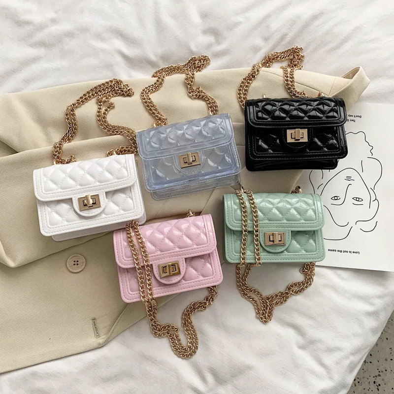 Factory Wholesale 2021 summer Mini Chain plaid PVC Jelly colorful transparent handbag for women Designer bag
Factory Wholesale 2021 summer Mini Chain plaid PVC Jelly colorful transparent handbag for women Designer bag