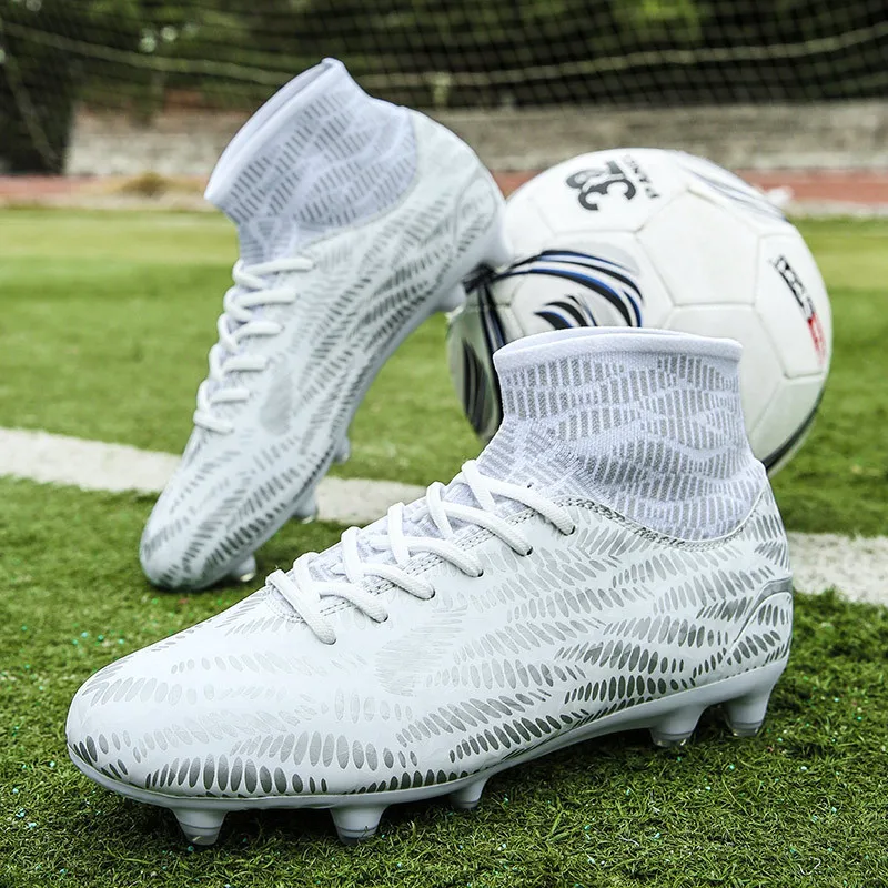 High-top professional football shoes male AG long nail artificial grass Messi leather foot competition training sports shoes, Pic
High-top professional football shoes male AG long nail artificial grass Messi leather foot competition training sports shoes, Pic