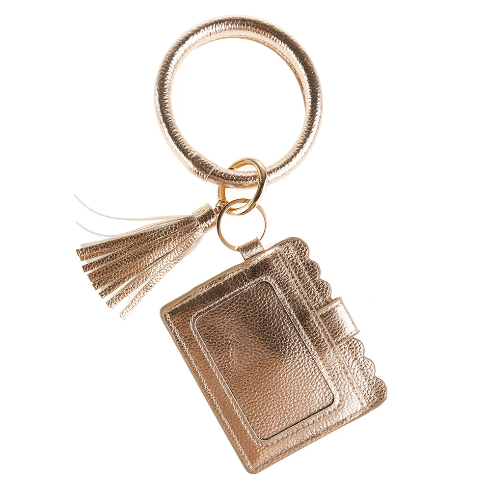 Hot Selling Bangles Card Holder PU Leather Bracelet Round Keychain Wristlet Purse Wallet for Women, Customized
Hot Selling Bangles Card Holder PU Leather Bracelet Round Keychain Wristlet Purse Wallet for Women, Customized