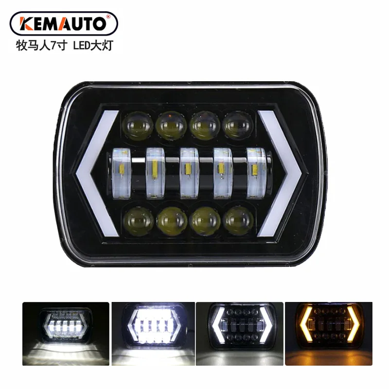 7x6 inch Square LED Headlamp Arrow Angel Eyes 7 inch rectangle DRL car led kowell headlights
7x6 inch Square LED Headlamp Arrow Angel Eyes 7 inch rectangle DRL car led kowell headlights