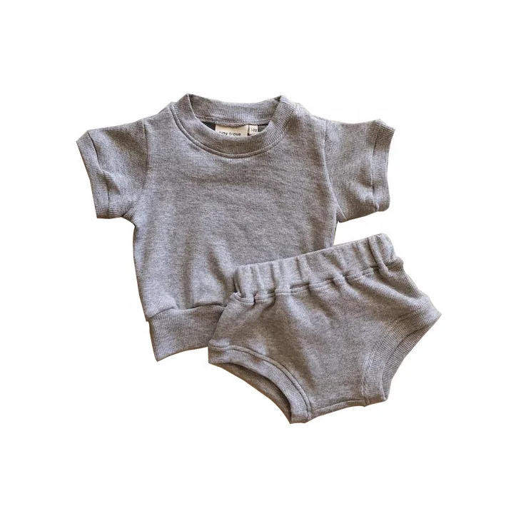 2pcs Baby Clothes Sets Ribbed Cotton Short Sleeve Solid Color Toddler Kids Sets Girls Rib Outfits, Picture
2pcs Baby Clothes Sets Ribbed Cotton Short Sleeve Solid Color Toddler Kids Sets Girls Rib Outfits, Picture