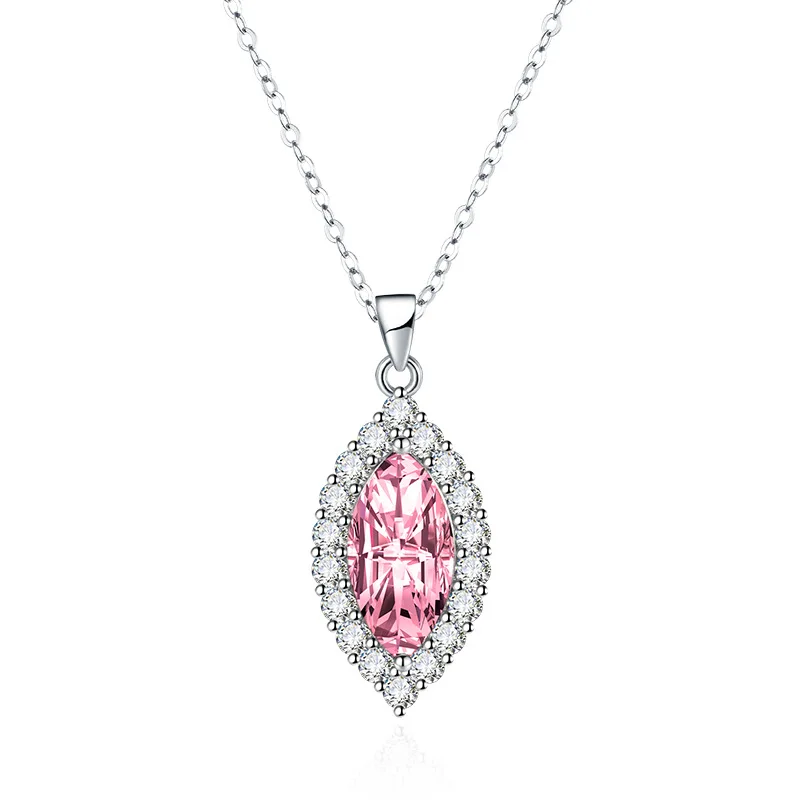 Hainon necklace jewelry Pink green yellow red zircon horse eye shape Stainless steel necklace Low price spot wholesale
Hainon necklace jewelry Pink green yellow red zircon horse eye shape Stainless steel necklace Low price spot wholesale