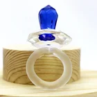 Wholesale 3D Glass Crystal crafts Bule Baby Bottle Nipple Decoration Figure with a Gift box Accessory
