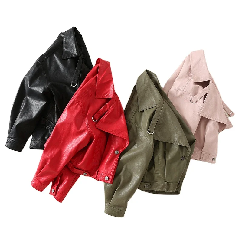 New Women Faux Leather Jacket Coat Female Loose Street Biker Coat Motorcycle Leather Jackets
New Women Faux Leather Jacket Coat Female Loose Street Biker Coat Motorcycle Leather Jackets
